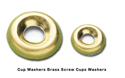 Brass plate screw cup washer no 8 size pack of 20