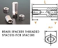 BRASS SPACERS THREADED SPACERS PCB SPACERS