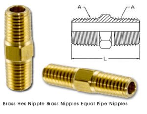 Brass Hex Nipple Brass Nipples Equal Pipe Nipples